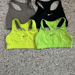 Nike Women's Dri-FIT Sports Bra Lot of 4 Size Large